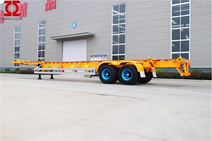 Zwanenhals containeraanhangwagen