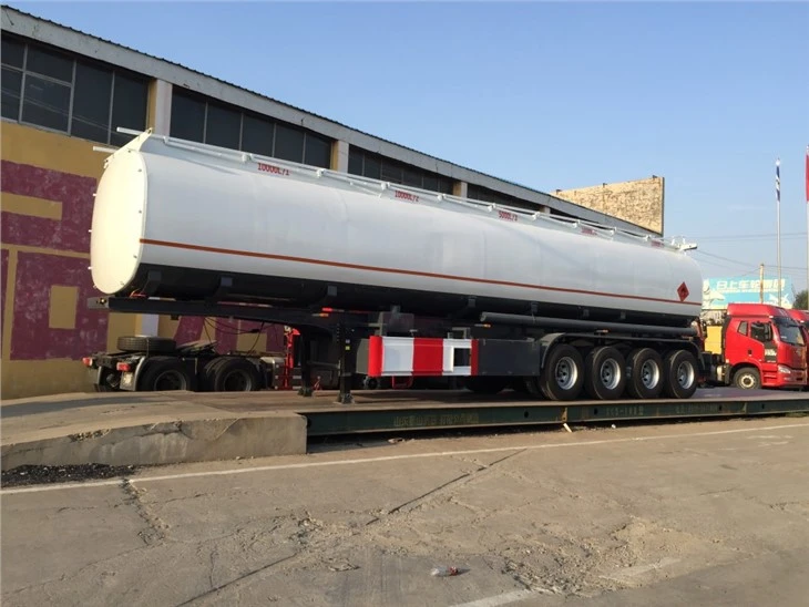 Aangepaste 4-assige brandstoftankwagenaanhangwagen