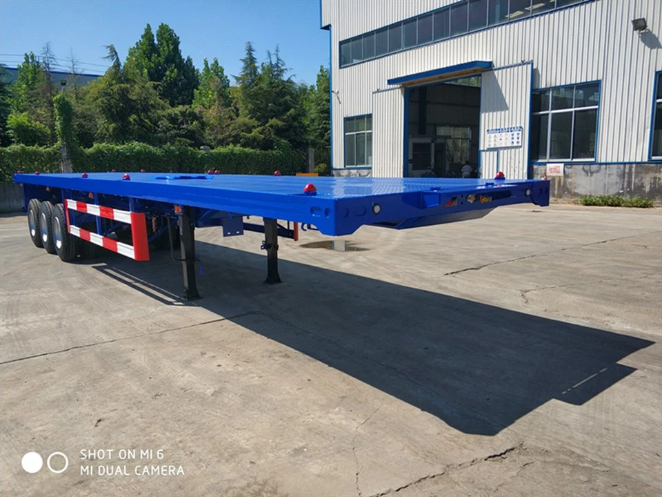 Platte vrachtwagenaanhangwagen