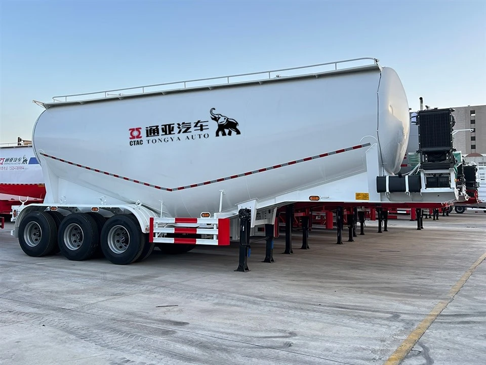 3-assige bulkcementtanker-oplegger met mechanische vering