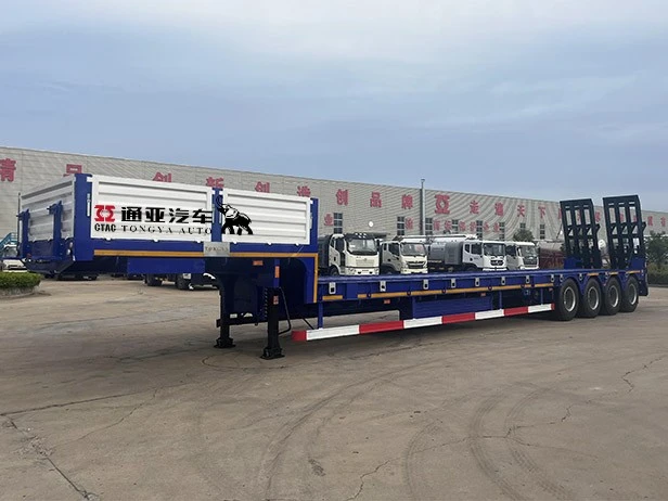 80t semi -trailer met een laag bed met ladder