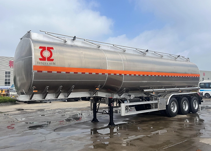 Aluminium brandstoftanker semi -trailer