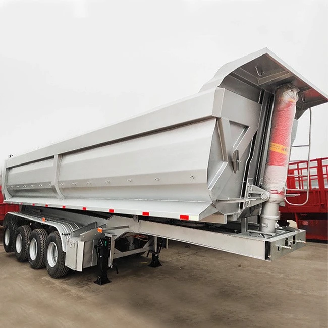 China Fabriek TONGYA Merk U-vorm Hyva Cilinder Dump Trailer te koop