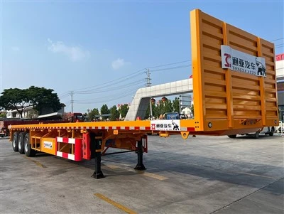 3 Axle FUWA Flatbed Semi Trailer met ladder